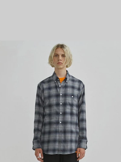OMBRE CHECK SHIRTS GA [GREY](GAVS03)