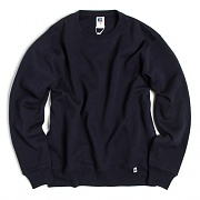 NU BLEND SWEAT CREW NECK SHIRTS-NAVY