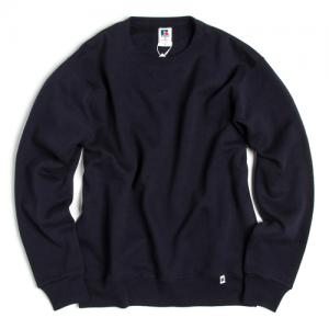NU BLEND SWEAT CREW NECK SHIRTS-NAVY