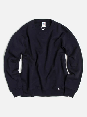 NU BLEND SWEAT CREW NECK SHIRTS-NAVY