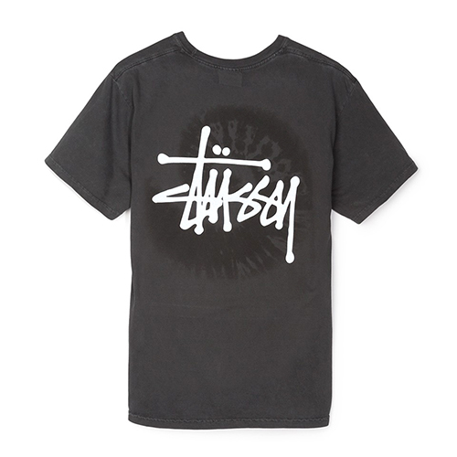 BASIC SWIRL PIG. DYED TEE-BLK