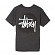 BASIC SWIRL PIG. DYED TEE-BLK