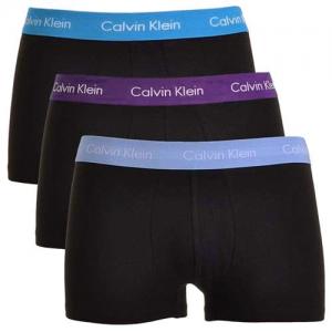 (NU2664) Ctn Stretch 3Pk Low Rise-951 Blk w Della Blue/Malbec/Tranquil Blue