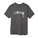 SMOOTH STOCK PIG. DYED TEE-BLK(wht)
