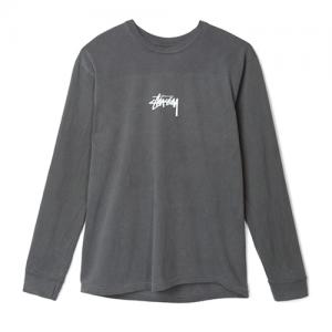 STOCK PIG. DYED LS TEE-BLK