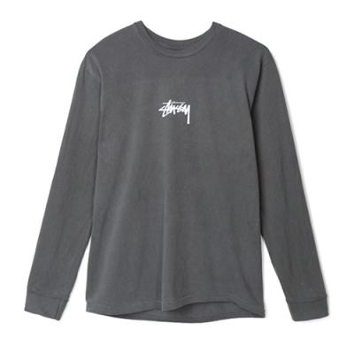 STOCK PIG. DYED LS TEE-BLK