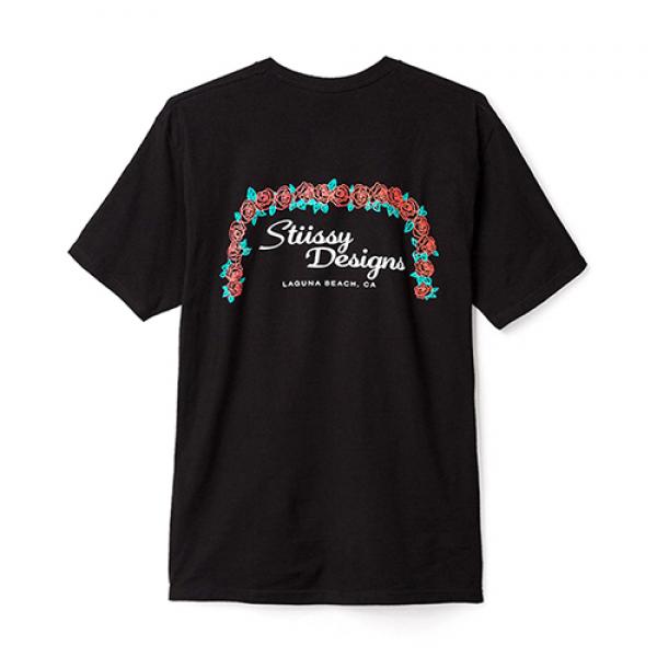 LB ROSES TEE-BLK