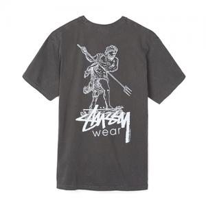 POSEIDON PIG. DYED TEE-BLK