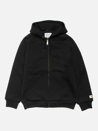 (I023777)HOODED THERMAL LINED JACKET-BLK