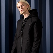 HOODED THERMAL JACKET-BLACK