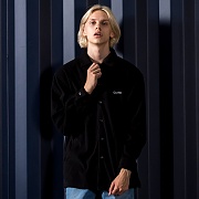 OVERSIZE FLEECE SHIRTS-BLACK