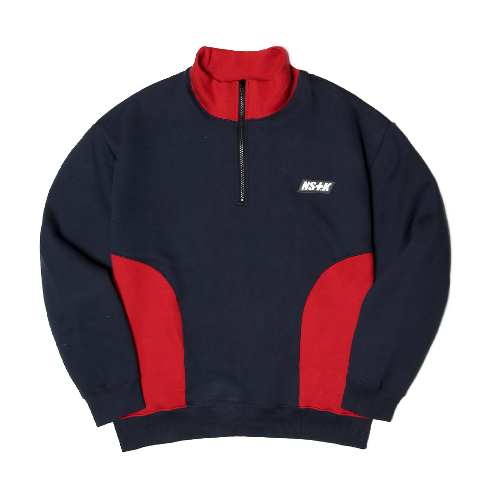 [NSTK] NSTK ZIP-UP NECK (NAVY)