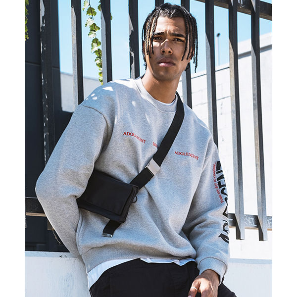 [ĽĮ] ADOLESCENT SWEAT SHIRT GRAY