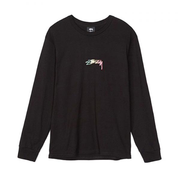 SMOOTH STOCK EMB. LS TEE-DARK PINK