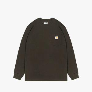 (K126) 워크 포켓 긴팔티 DARK BROWN
