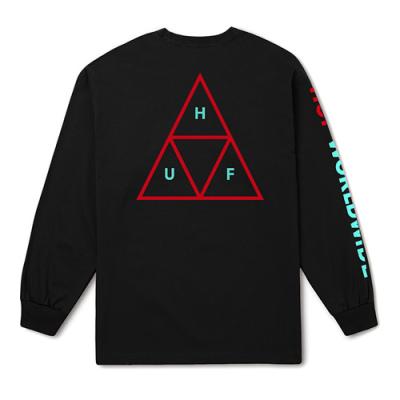 TRIPLE TRIANGLE LS TEE-BLK(red)