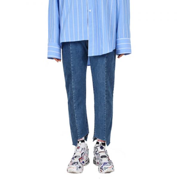 Unbalance Denim Pants (Blue)