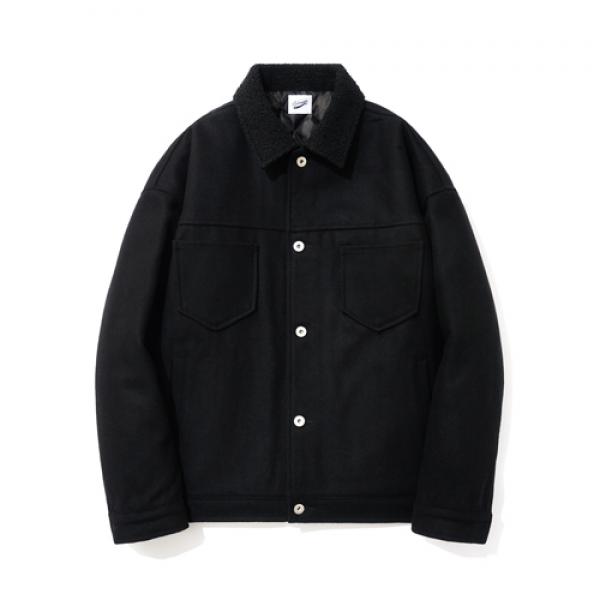 Wool Trucker Jacket Black