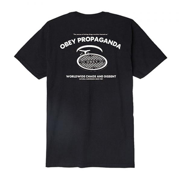 (163081611)SEWER CREEP TEE-BLK