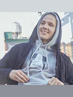 PORNO 6 HOODIE - GREY