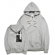 [] ANOTHER FRAME - BASIC LOGO STRING HOOD (GRAY) ĵ ĵƼ