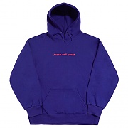 LOGO HOOD SWEATER-BLUE