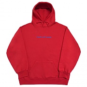 LOGO HOOD SWEATER-RED