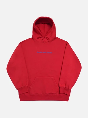 [FRESH ANTI YOUTH] LOGO HOOD SWEATER-RED