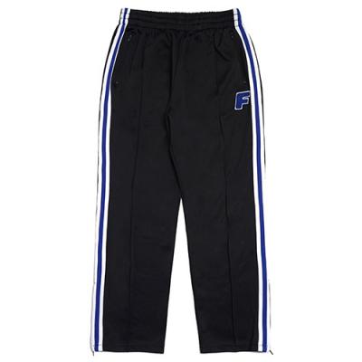 LOGO ZIP TRACK PANTS-BLACK