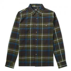 BIG POCKET FLANNEL SHIRT-OLIVE