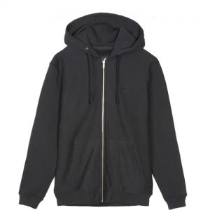 STOCK LOGO ZIP HOOD-BLK