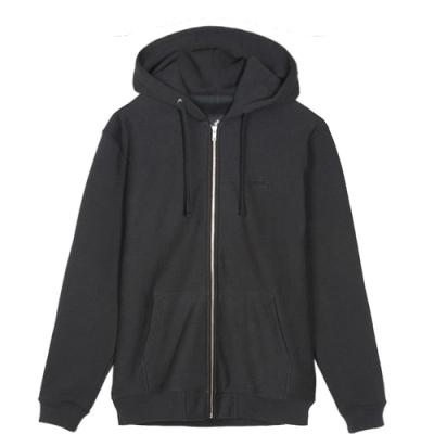 STOCK LOGO ZIP HOOD-BLK