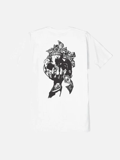 (163081612)CASH FOR CHAOS SKULL TEE-WHT