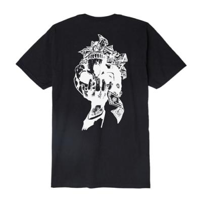 (163081612)CASH FOR CHAOS SKULL TEE-BLK
