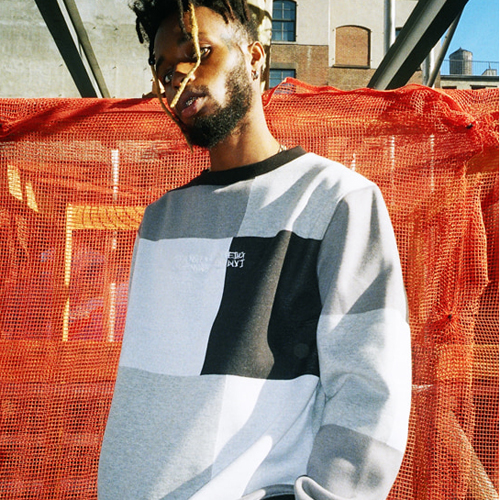PATCH WORK BASIC LOGO CREWNECK SHIRT - ACHROMATIC COLOR