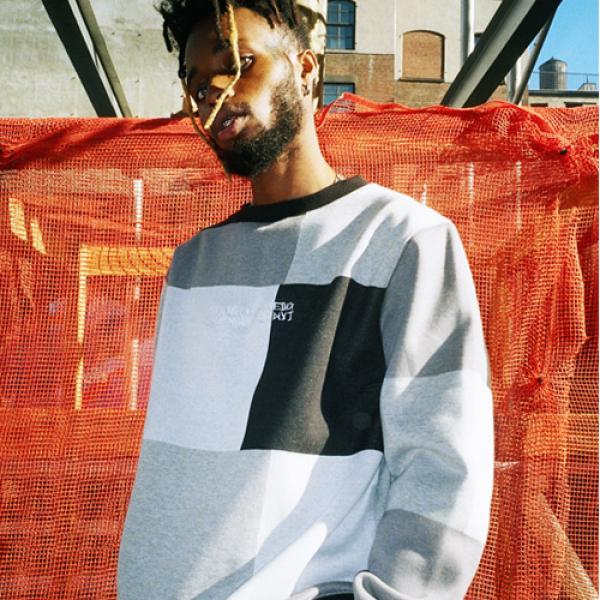 PATCH WORK BASIC LOGO CREWNECK SHIRT - ACHROMATIC COLOR
