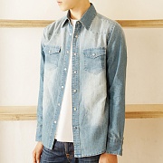 [WHYWORKS] 122 DENIM SHIRTS-LIGHT BLUE