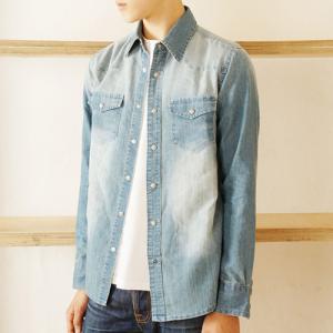 [WHYWORKS] 122 DENIM SHIRTS-LIGHT BLUE