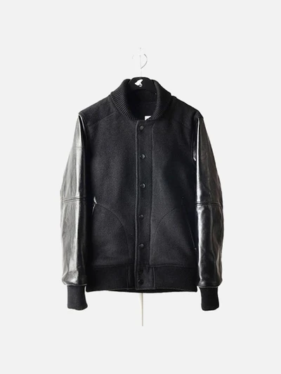 [WHYWORKS] VARSITY JACKET-BLACK