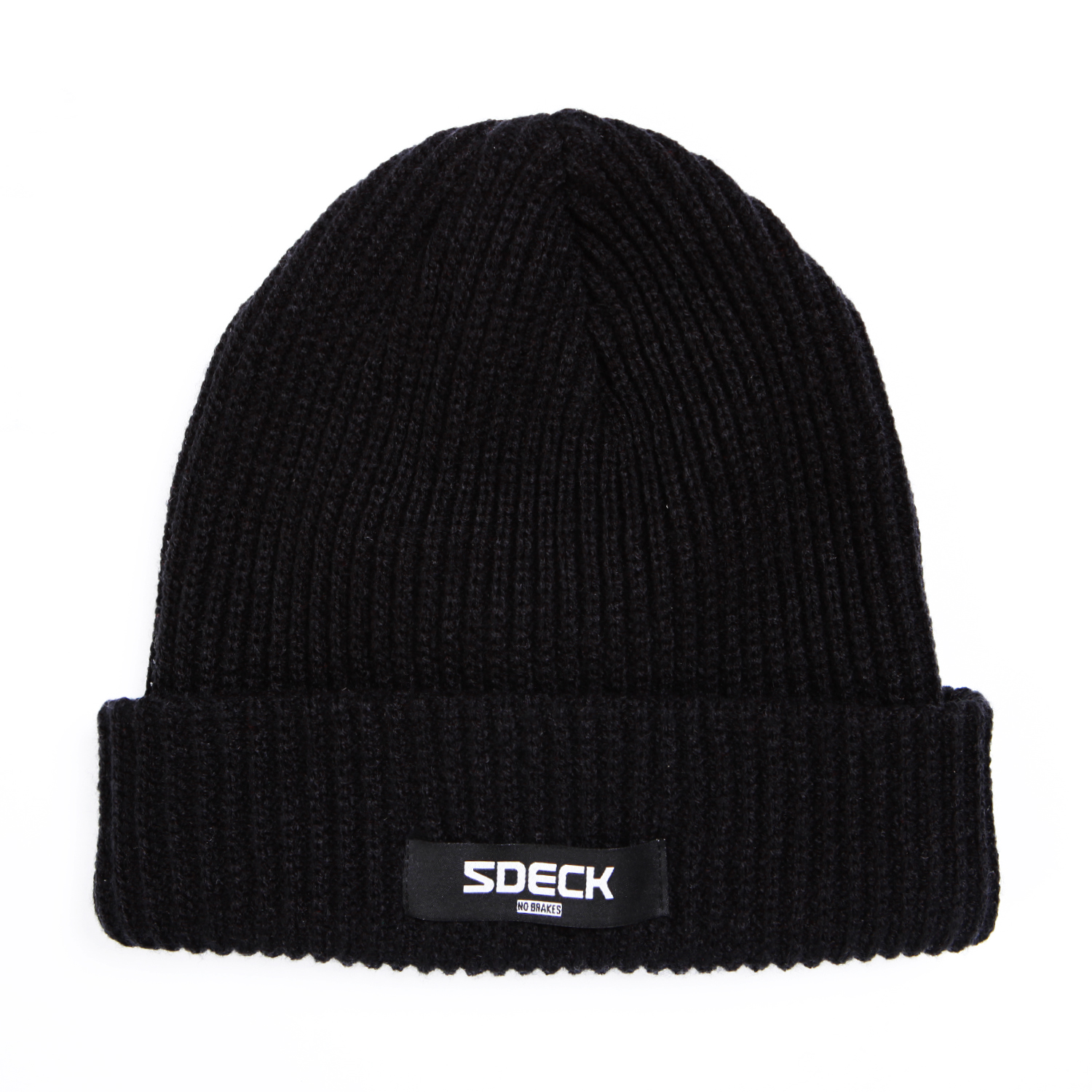 5C-006 LOGO LABEL LONG BEANIE BLACK
