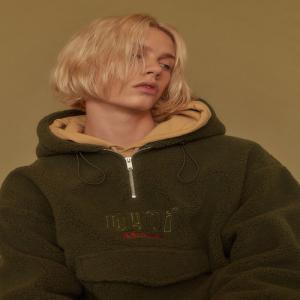 O!Oi FAKE FUR ANORAK_khaki