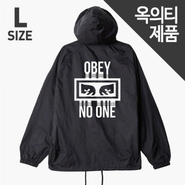 (126251559)NO ONE HOOD COACHES JKT-BLK(SIZE-L)