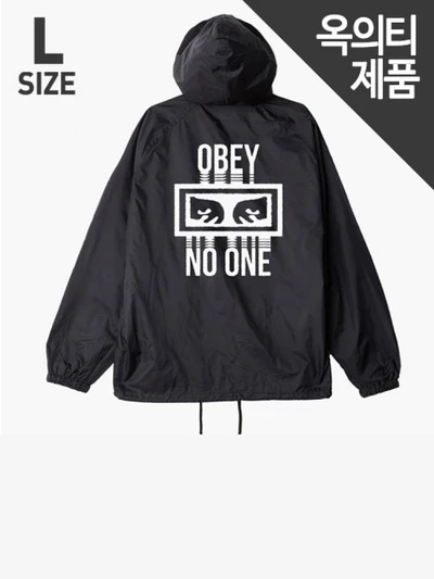 (126251559)NO ONE HOOD COACHES JKT-BLK(SIZE-L)