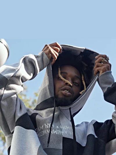 PATCH WORK BASIC LOGO HOODIE - ACHROMATIC COLOR