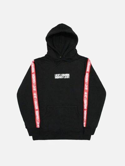 BASIC LOGO TAPE HOODIE - BLACK/RED