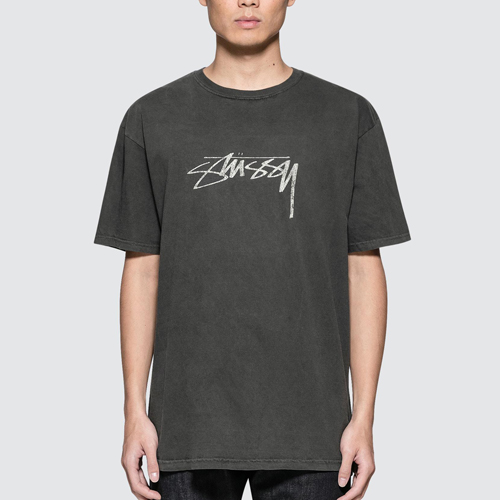 VINTAGE STOCK PIG DYED TEE-BLK