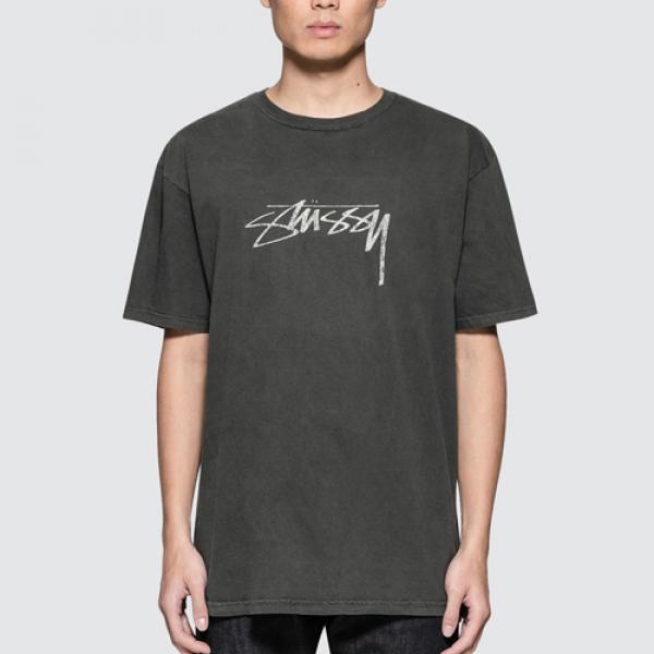 VINTAGE STOCK PIG DYED TEE-BLK