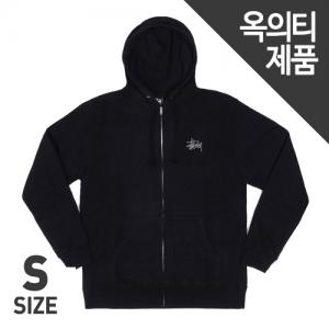 BASIC STUSSY ZIP HOOD-BLACK(반짝이오염)