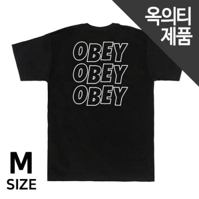 (163081489)OBEY JUMBLE LO - FI TEE-BLK (허리 원단불량)