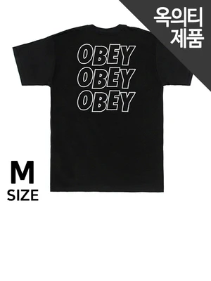 (163081489)OBEY JUMBLE LO - FI TEE-BLK (허리 원단불량)